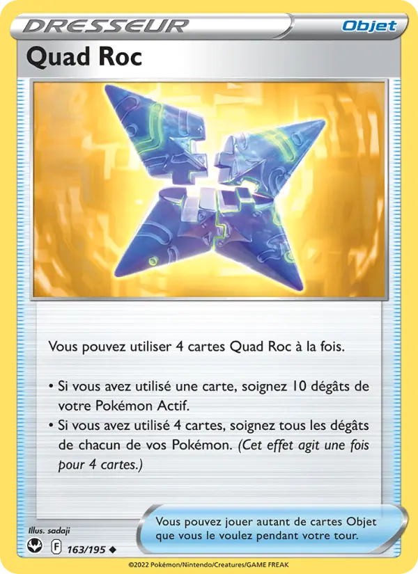 Scan HD carte Pokémon Quad Roc 163/195 — Tempête Argentée