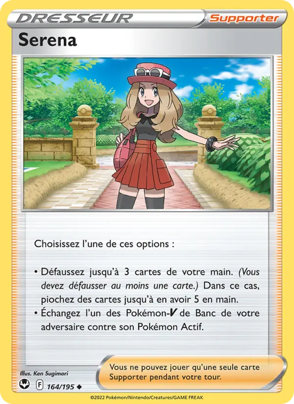 Scan HD carte Pokémon Serena 164/195 — Tempête Argentée