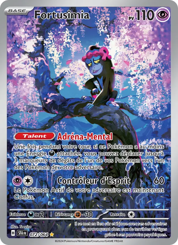 Scan HD carte Pokémon Fortusimia 072/64 — Fable Nébuleuse