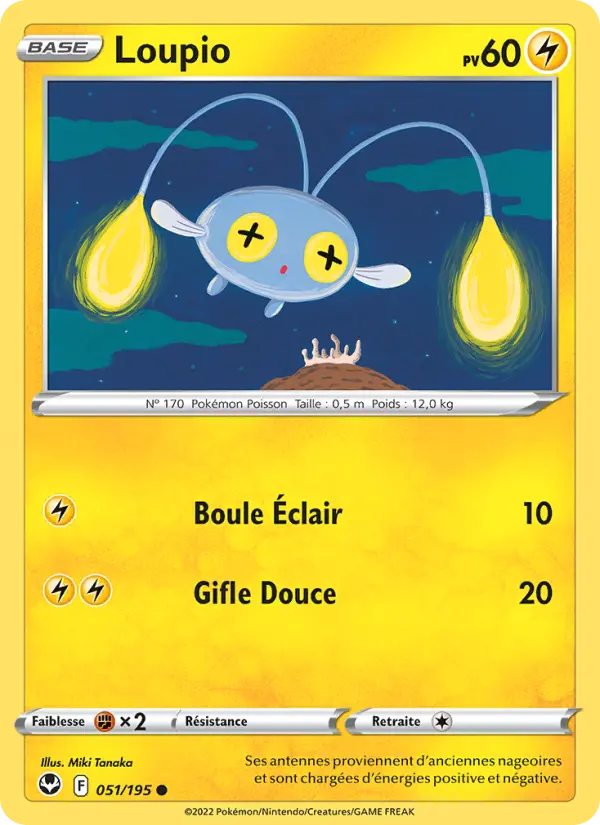 Scan HD carte Pokémon Loupio 051/195 — Tempête Argentée