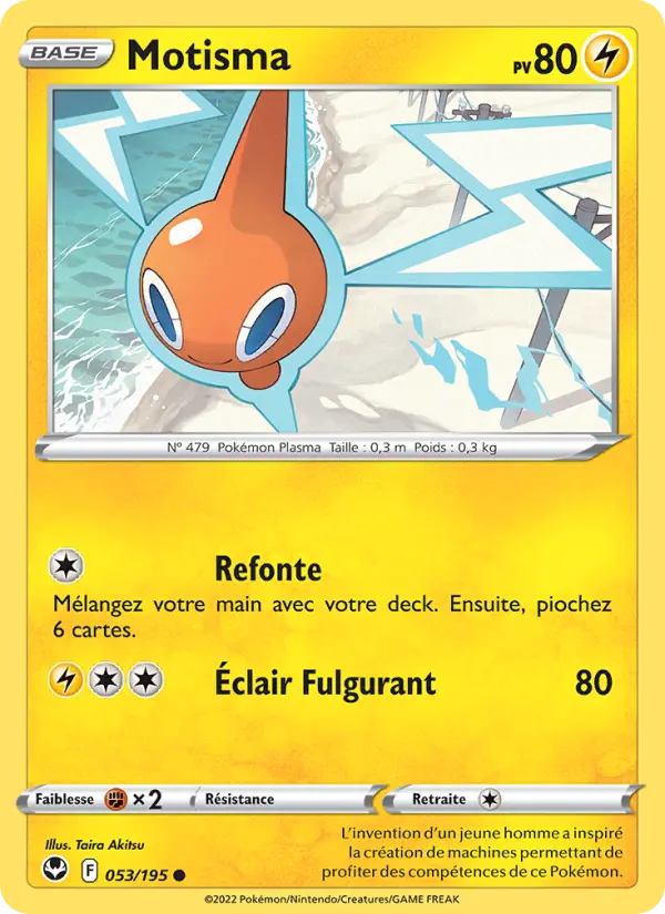 Scan HD carte Pokémon Motisma 053/195 — Tempête Argentée