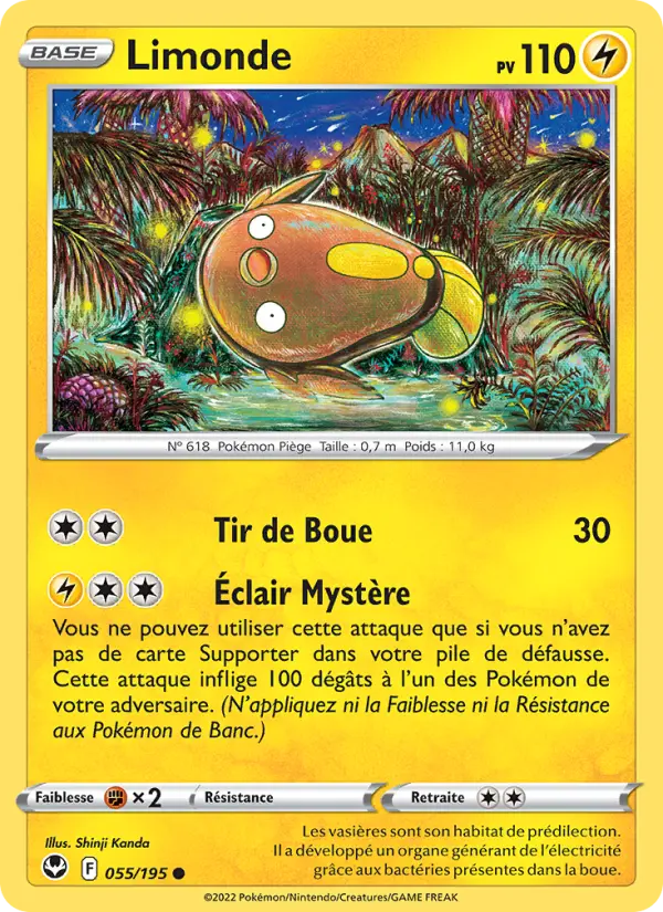 Scan HD carte Pokémon Limonde 055/195 — Tempête Argentée