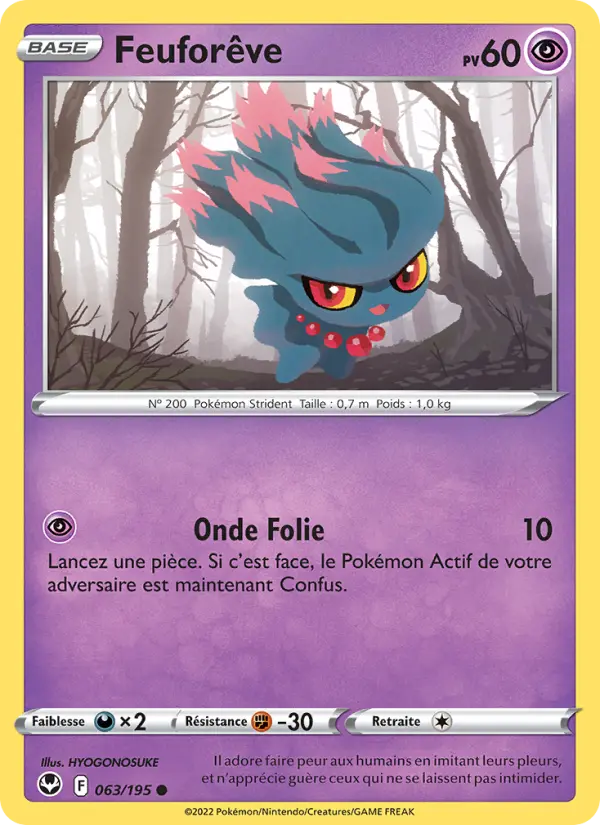 Scan HD carte Pokémon Feuforêve 063/195 — Tempête Argentée
