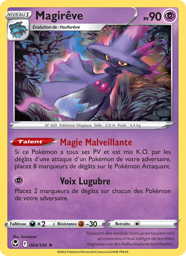 Scan HD carte Pokémon Magirêve 064/195 — Tempête Argentée