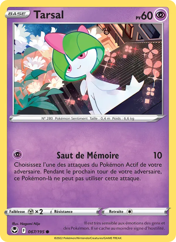 Scan HD carte Pokémon Tarsal 067/195 — Tempête Argentée