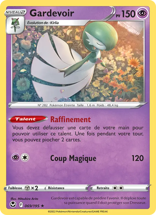 Scan HD carte Pokémon Gardevoir 069/195 — Tempête Argentée