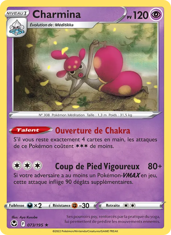 Scan HD carte Pokémon Charmina 073/195 — Tempête Argentée