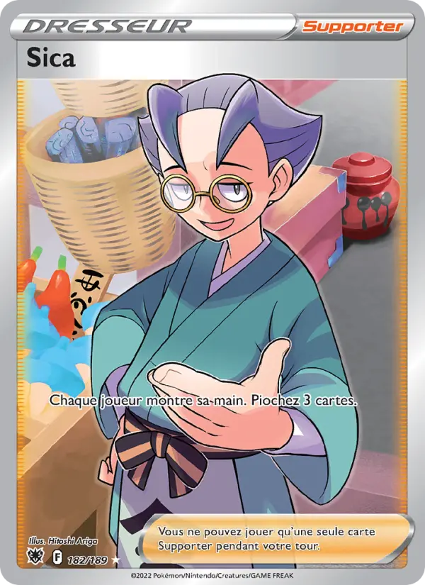 Scan HD carte Pokémon Sica 182/189 — Astres Radieux