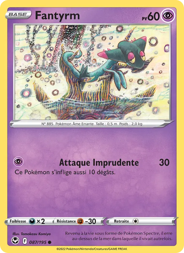 Scan HD carte Pokémon Fantyrm 087/195 — Tempête Argentée