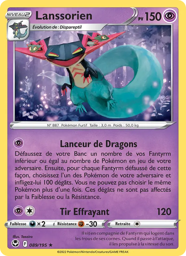 Scan HD carte Pokémon Lanssorien 089/195 — Tempête Argentée