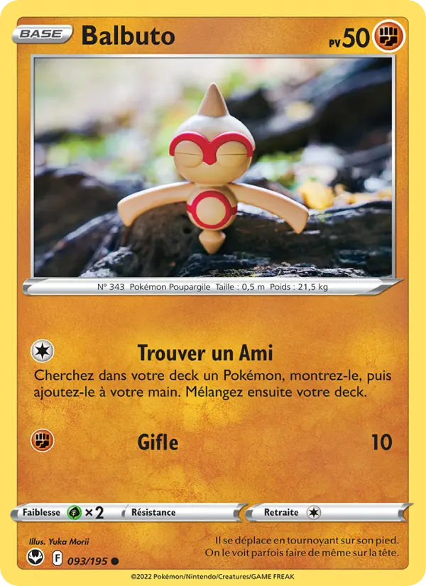 Scan HD carte Pokémon Balbuto 093/195 — Tempête Argentée