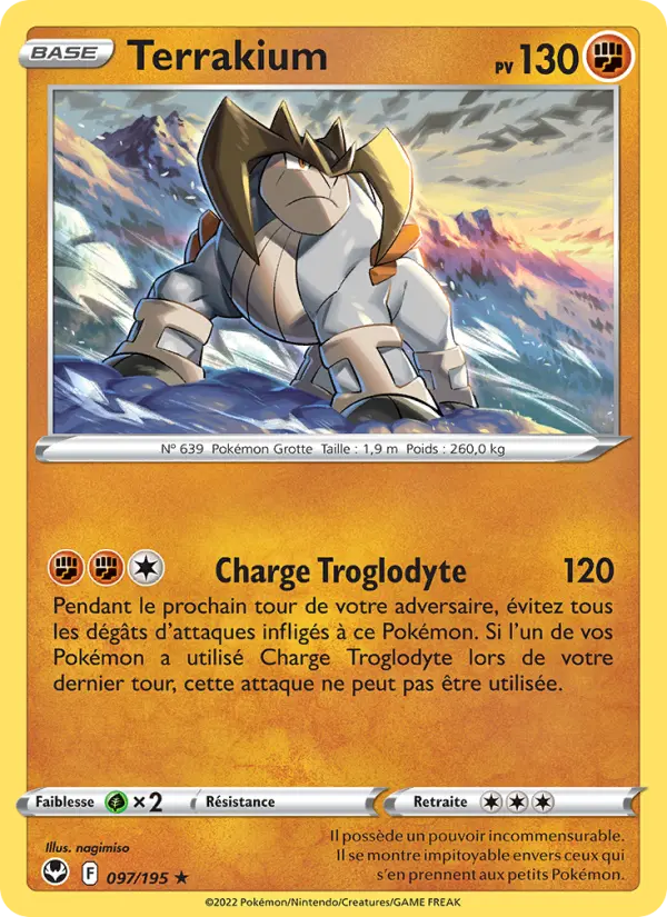 Scan HD carte Pokémon Terrakium 097/195 — Tempête Argentée