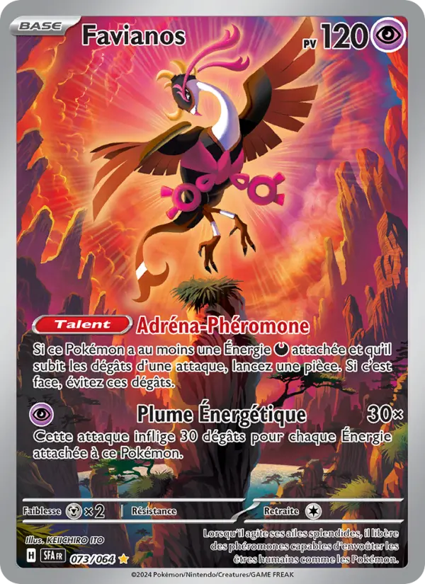 Scan HD carte Pokémon Favianos 073/64 — Fable Nébuleuse
