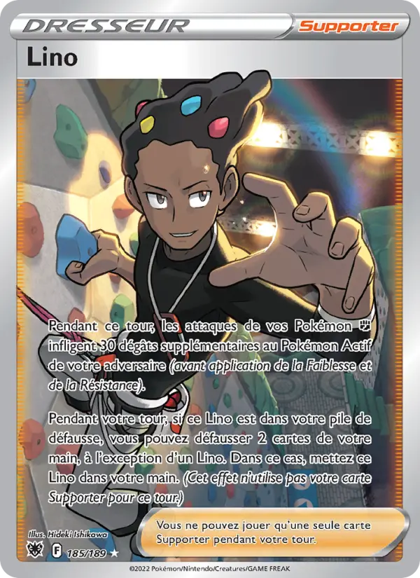 Scan HD carte Pokémon Lino 185/189 — Astres Radieux