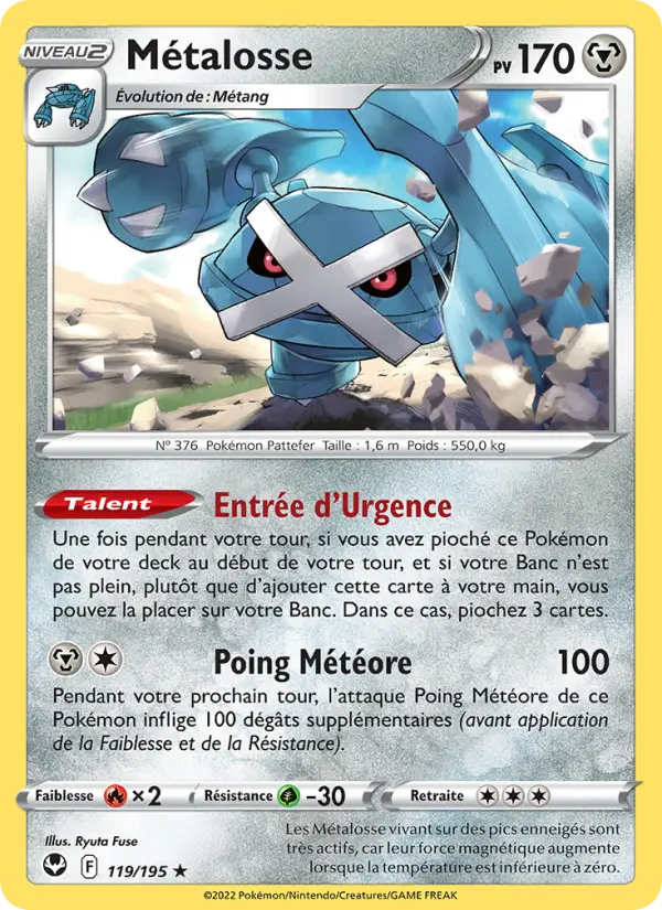Scan HD carte Pokémon Métalosse 119/195 — Tempête Argentée