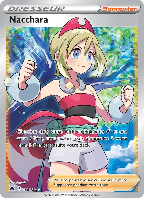 Scan HD carte Pokémon Nacchara 186/189 — Astres Radieux
