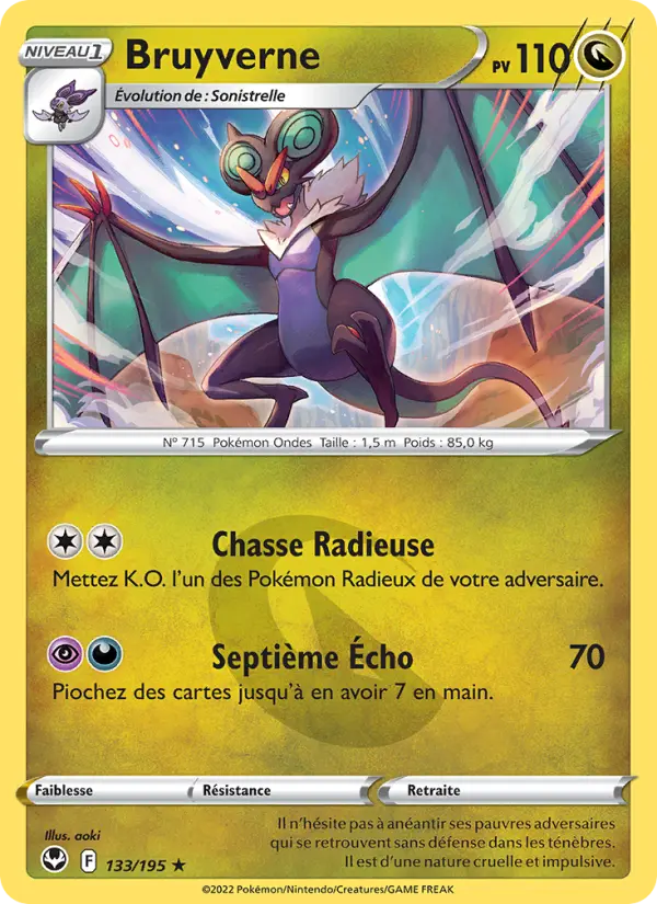 Scan HD carte Pokémon Bruyverne 133/195 — Tempête Argentée