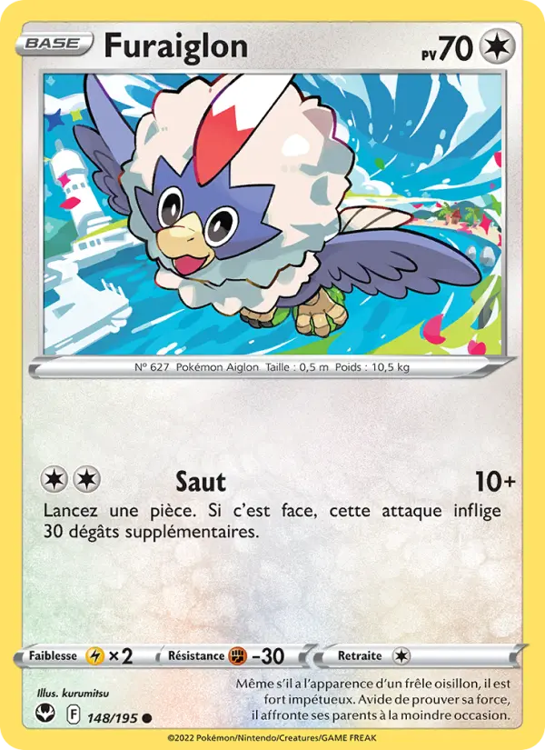 Scan HD carte Pokémon Furaiglon 148/195 — Tempête Argentée