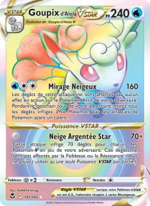Carte Pokemon Goupix d'Alola VSTAR 197/195 Tempête Argentée