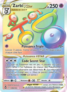 Carte Pokemon Zarbi VSTAR 199/195 Tempête Argentée