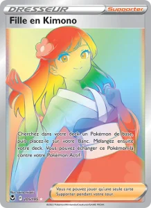 Carte Pokemon Fille en Kimono 205/195 Tempête Argentée