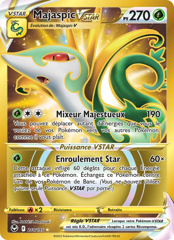 Scan HD carte Pokémon Majaspic VSTAR 210/195 — Tempête Argentée
