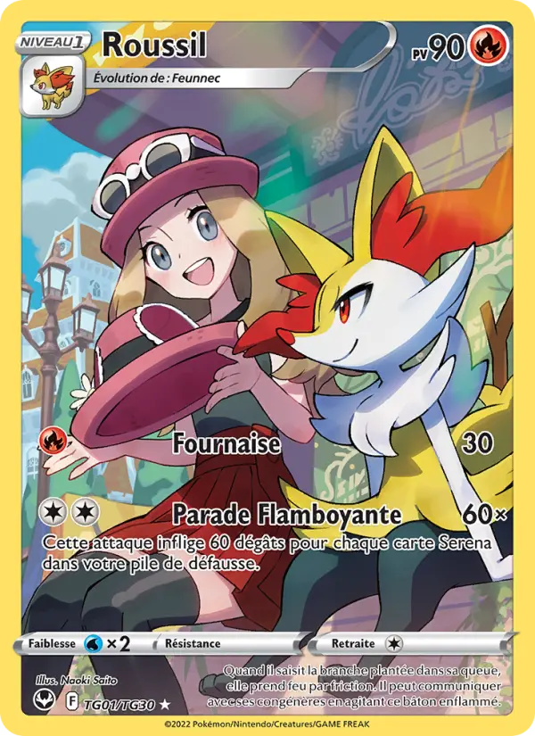 Scan HD carte Pokémon Roussil TG01/195 — Tempête Argentée