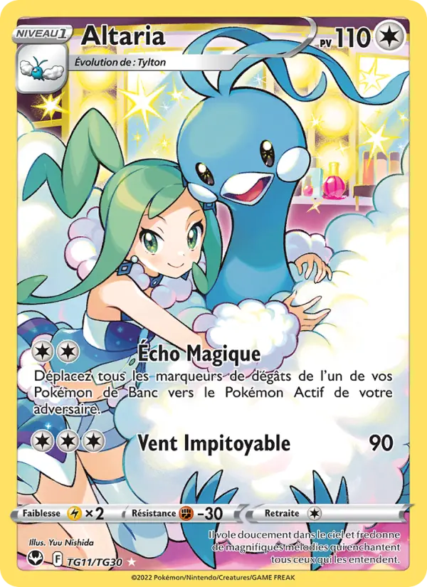 Scan HD carte Pokémon Altaria TG11/195 — Tempête Argentée
