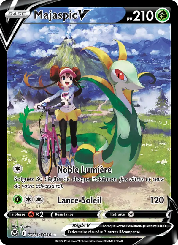 Scan HD carte Pokémon Majaspic V TG13/195 — Tempête Argentée