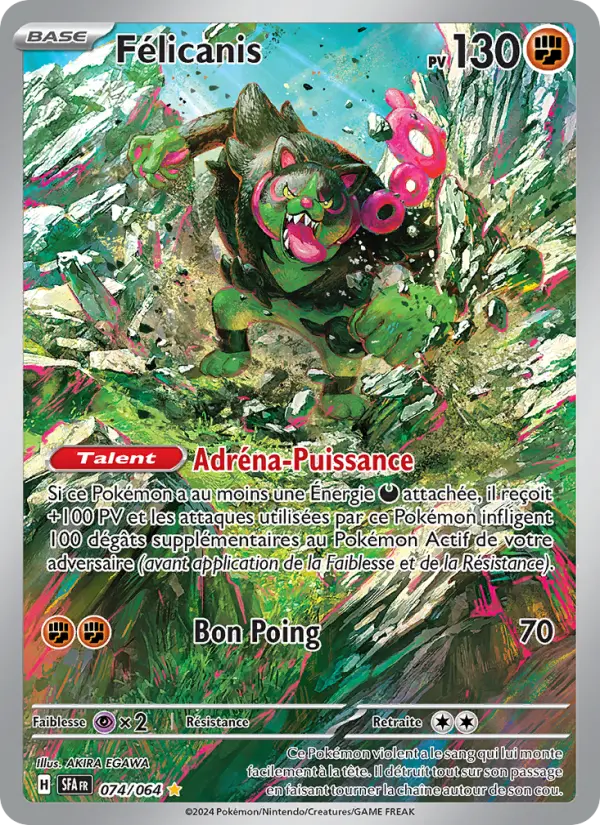 Scan HD carte Pokémon Félicanis 074/64 — Fable Nébuleuse