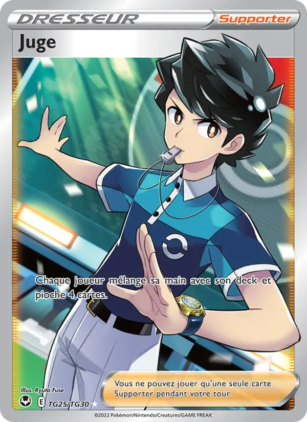 Scan HD carte Pokémon Juge TG25/195 — Tempête Argentée