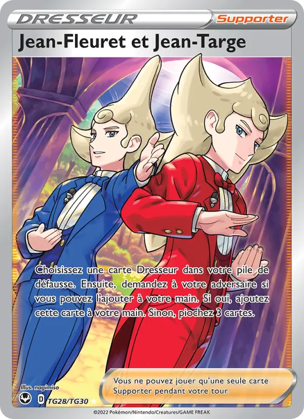 Scan HD carte Pokémon Jean-Fleuret et Jean-Targe TG28/195 — Tempête Argentée