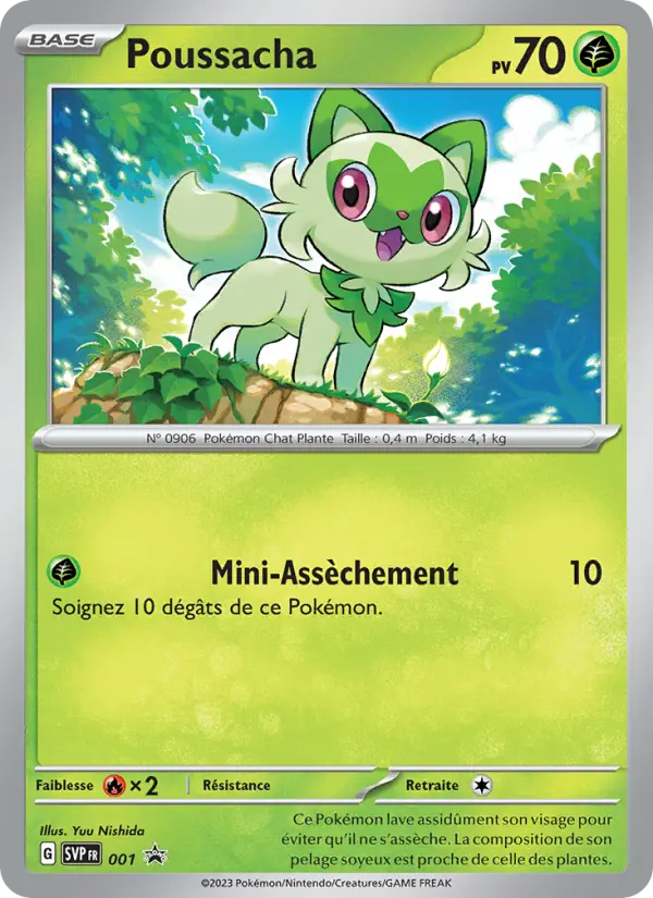 Scan HD carte Pokémon Poussacha 001/225 — SVP Black Star Promos