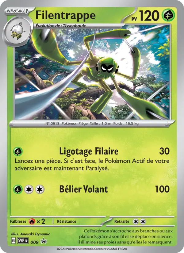 Scan HD carte Pokémon Filentrappe 009/225 — SVP Black Star Promos