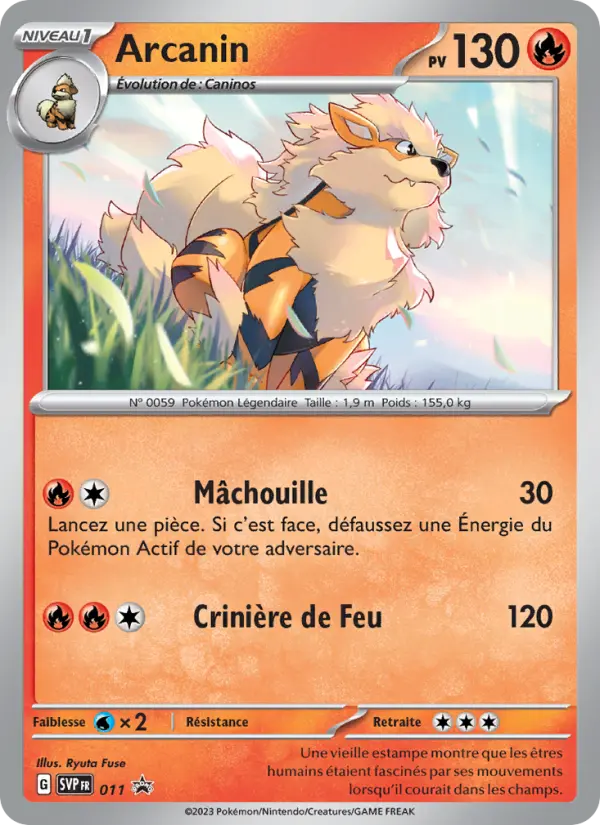 Scan HD carte Pokémon Arcanin 011/225 — SVP Black Star Promos