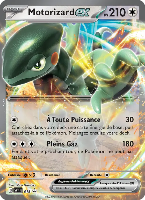 Scan HD carte Pokémon Motorizard-ex 018/225 — SVP Black Star Promos