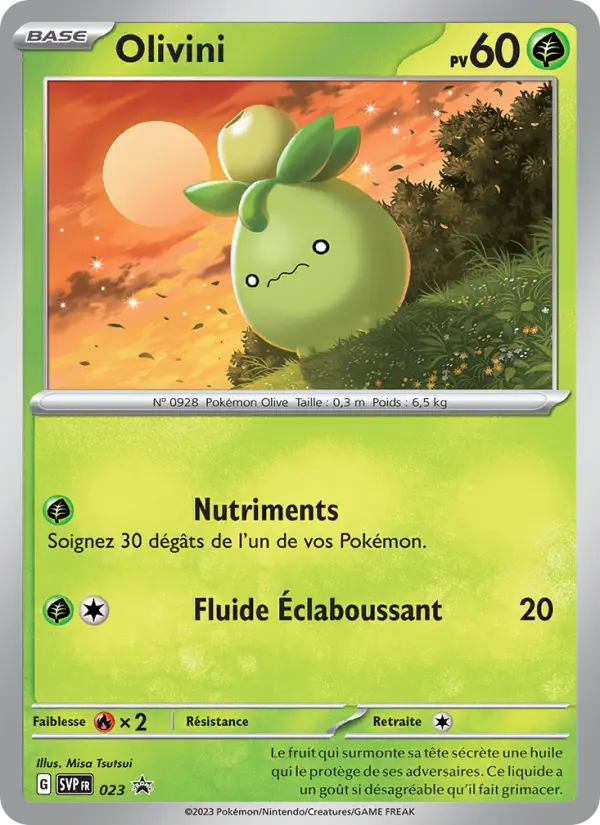 Scan HD carte Pokémon Olivini 023/225 — SVP Black Star Promos
