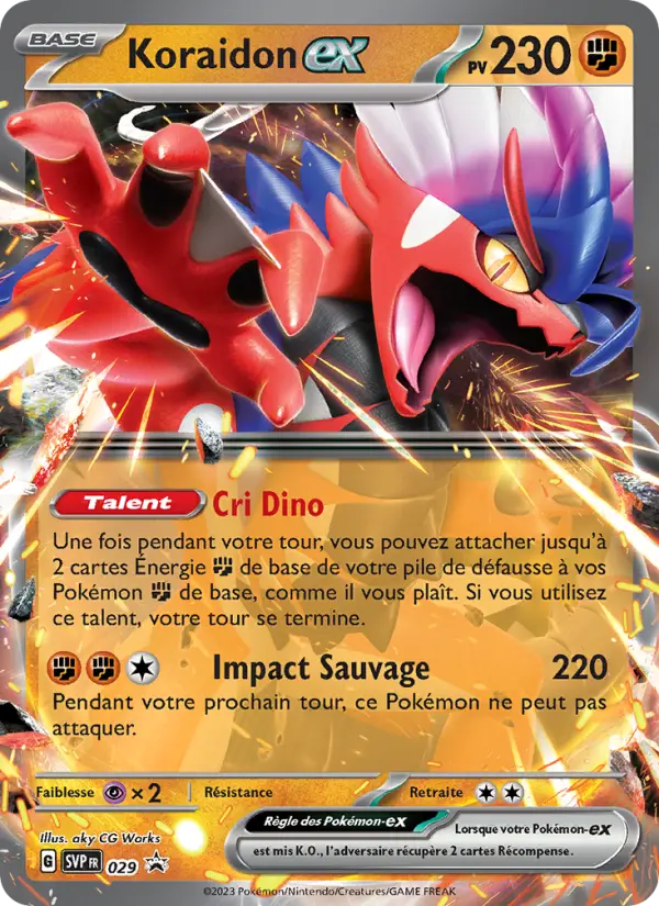 Scan HD carte Pokémon Koraidon-ex 029/225 — SVP Black Star Promos