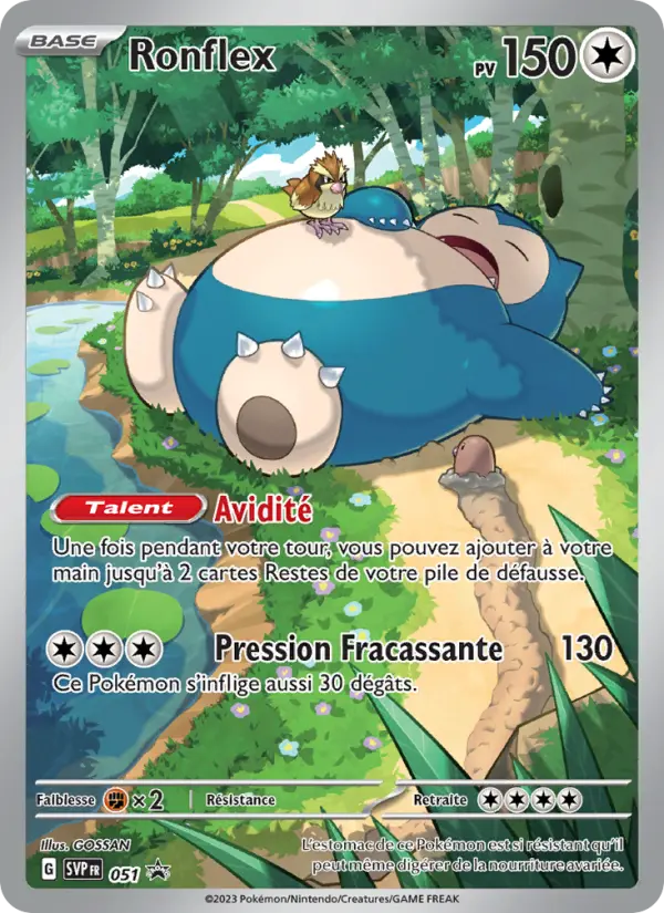 Scan HD carte Pokémon Ronflex 051/225 — SVP Black Star Promos