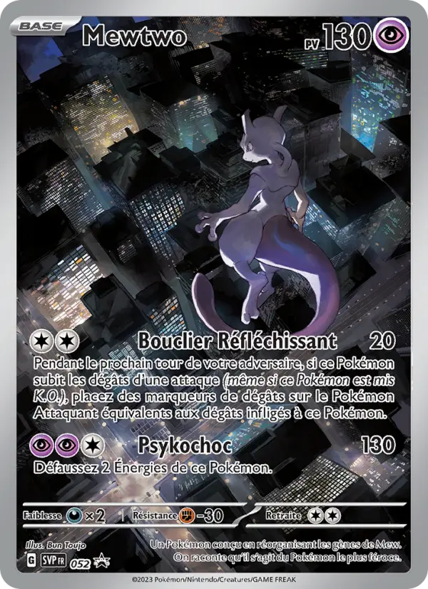 Scan HD carte Pokémon Mewtwo 052/225 — SVP Black Star Promos