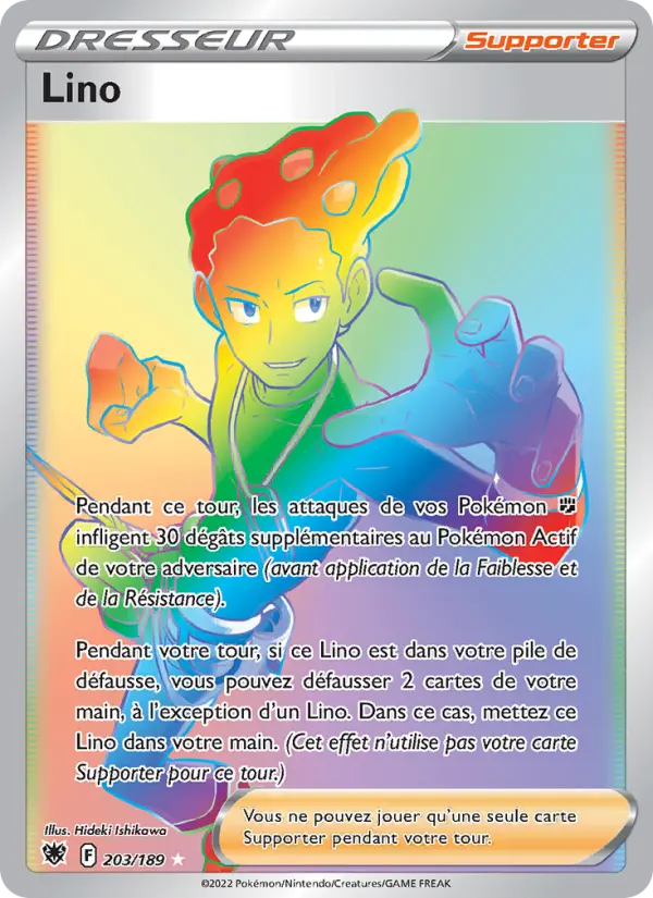 Scan HD carte Pokémon Lino 203/189 — Astres Radieux