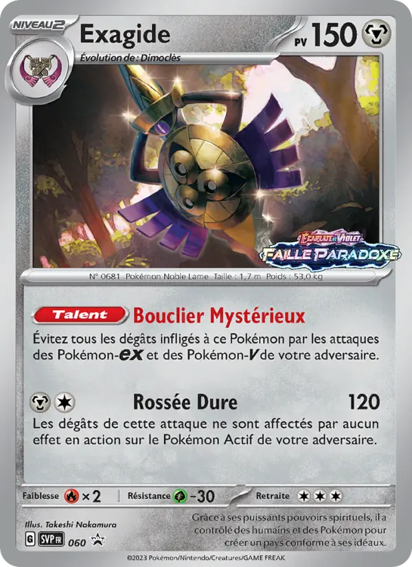 Scan HD carte Pokémon Exagide 060/225 — SVP Black Star Promos