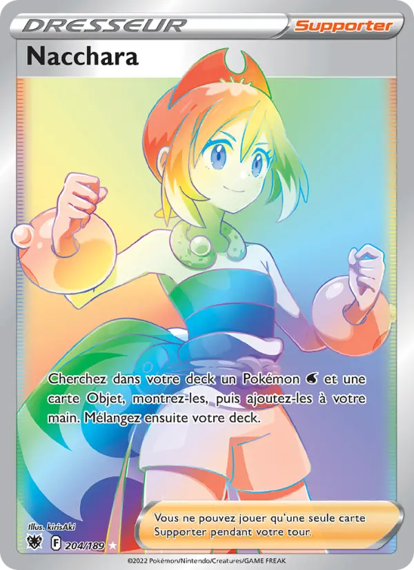 Scan HD carte Pokémon Nacchara 204/189 — Astres Radieux