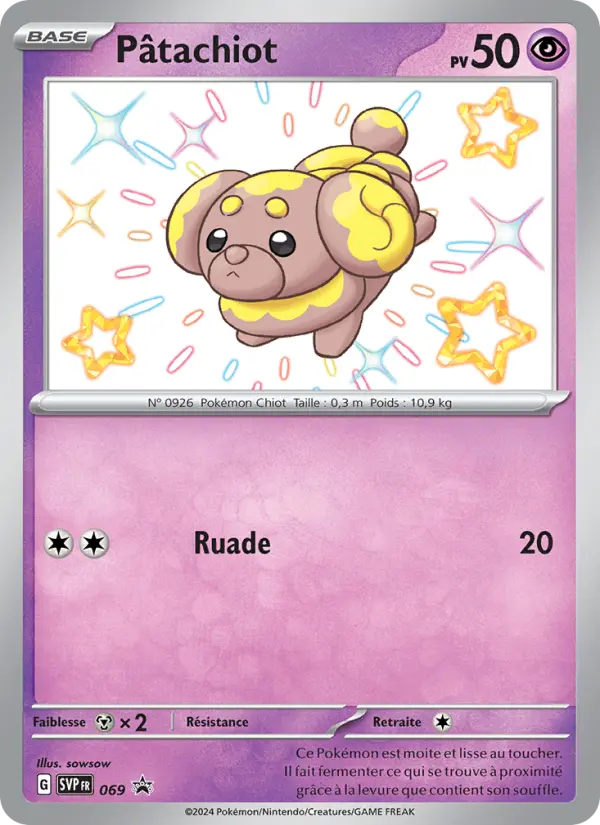 Scan HD carte Pokémon Pâtachiot 069/225 — SVP Black Star Promos