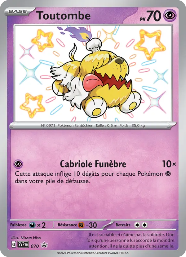 Scan HD carte Pokémon Toutombe 070/225 — SVP Black Star Promos