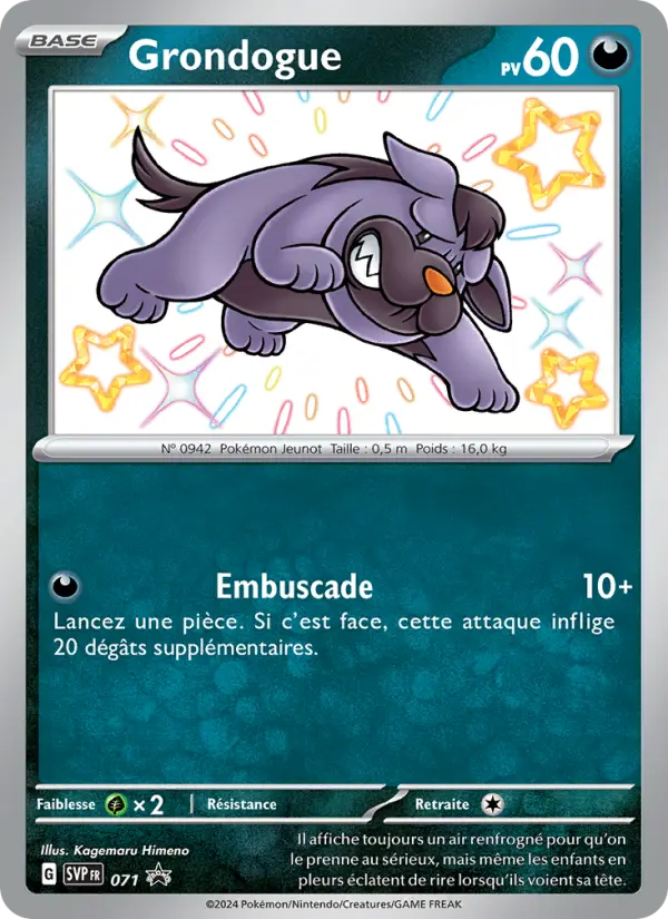 Scan HD carte Pokémon Grondogue 071/225 — SVP Black Star Promos