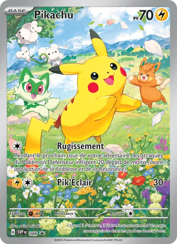 Scan HD carte Pokémon Pikachu 088/225 — SVP Black Star Promos