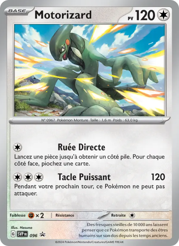Scan HD carte Pokémon Motorizard 096/225 — SVP Black Star Promos