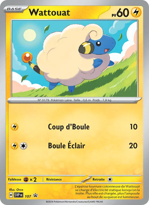 Scan HD carte Pokémon Wattouat 107/225 — SVP Black Star Promos