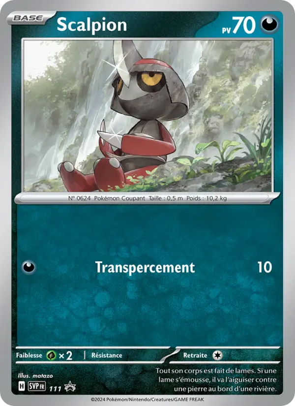 Scan HD carte Pokémon Scalpion 111/225 — SVP Black Star Promos